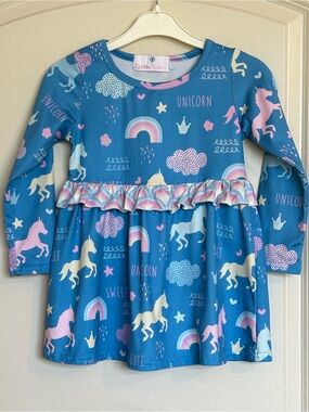 Sz4 Wellie Kate Unicorn & Rainbow Dress
